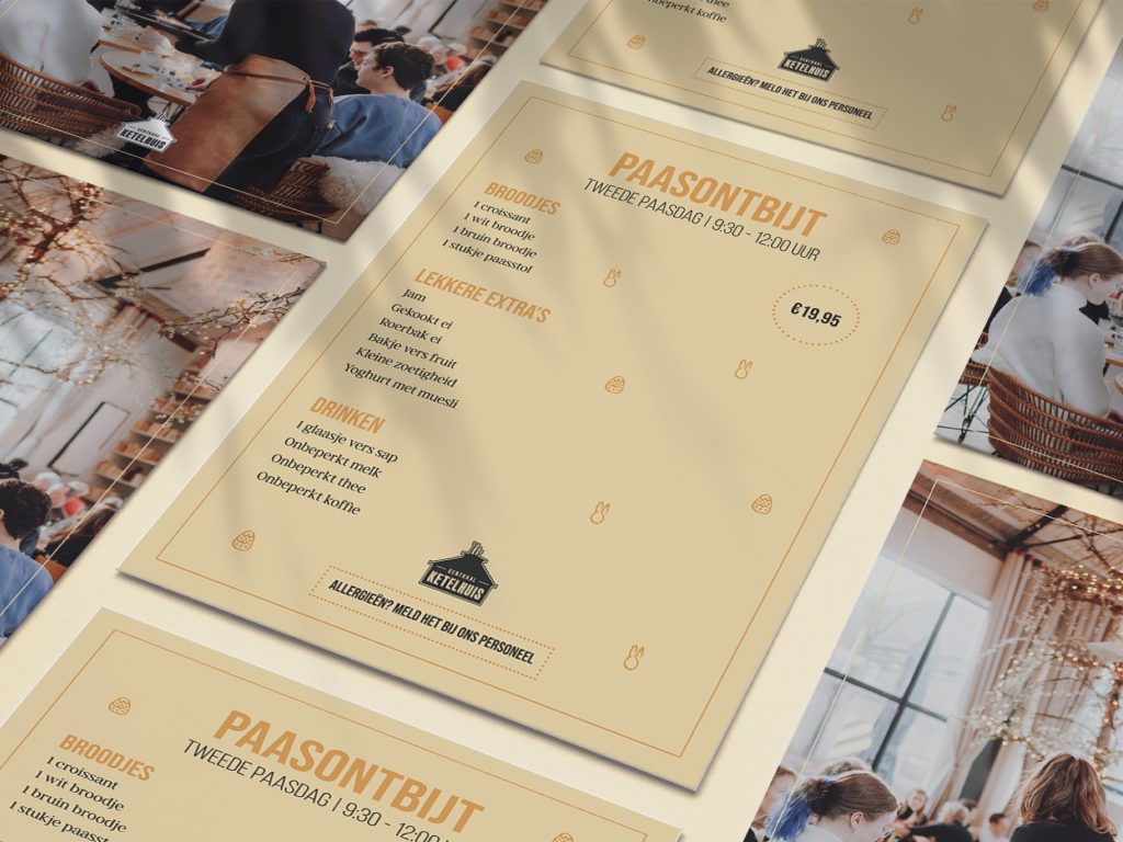 Paasontbijt menukaart centraal ketelhuis amersfoort ontworpen - YAVA